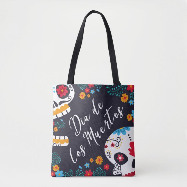 Färgämnet Dia de los Muertos| Teckenblock Tygkasse (Framsida)