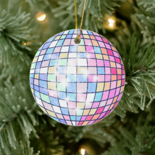Färgämnet Disco Boll Julgransprydnad Keramik