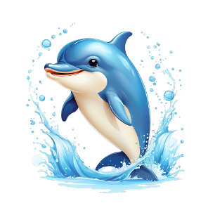Färgämnet dolfin illustrerat i cute t shirt