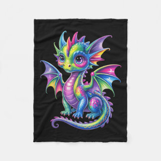 Färgämnet Dragon Baby Cute Söt Birthday Dragon L Fleecefilt
