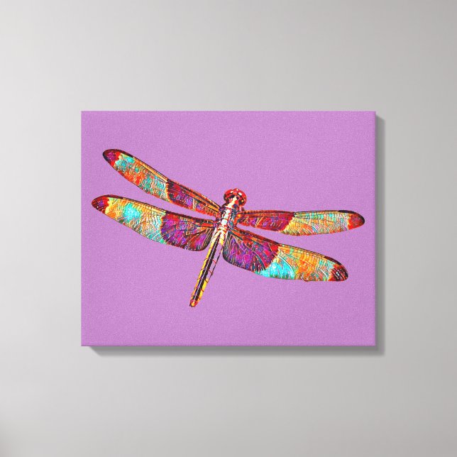 Färgämnet Dragonfly Art-Kanvastryck Canvastryck (Framsida)
