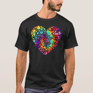 Färgämnet dye Die Tie Heart TShirt Valentine's T Shirt