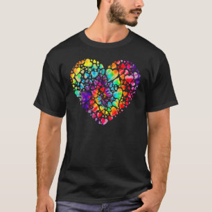 Färgämnet dye Die Tie Heart TShirt Valentine's T Shirt