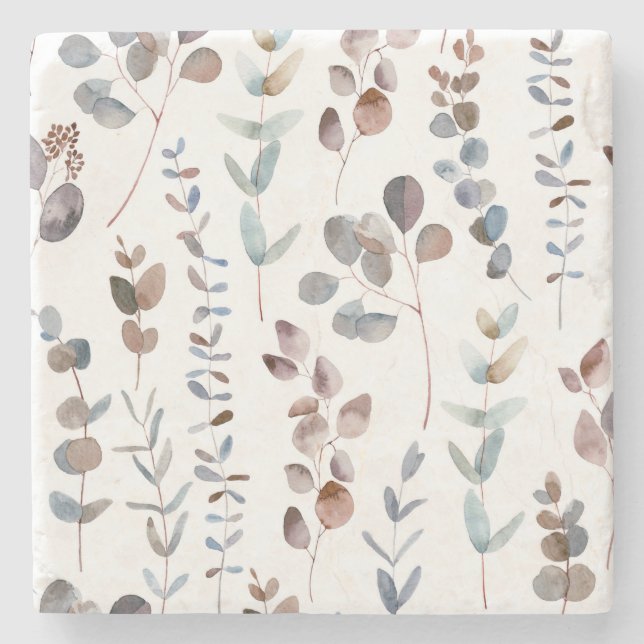 Färgämnet eukalyptus Vattenfärg   Stenunderlägg (Framsidan)