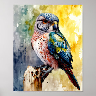 Färgämnet Falcon Watercolor Poster