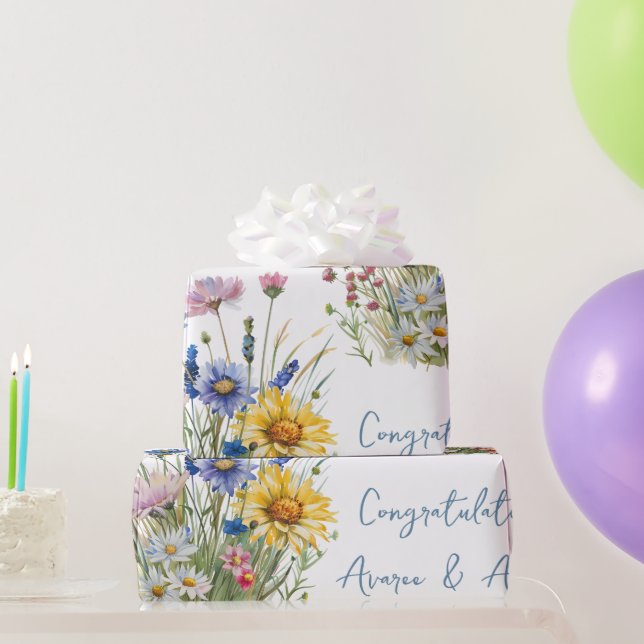 Färgämnet Fält Wildblommor Bröllop/Shower Presentpapper (Festgåvor)