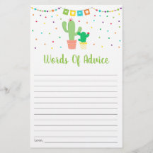 Färgämnet Fiesta Cactus Baby Shower Advice