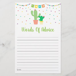 Färgämnet Fiesta Cactus Baby Shower Advice