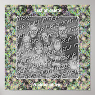 Färgämnet Fireworks Ram Skapar ditt eget foto Poster