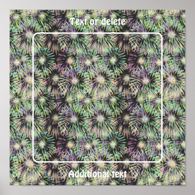 Färgämnet Fireworks Ram Skapar ditt eget foto Poster (Framsidan)