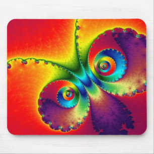 Färgämnet fjäril Fractal Musmatta