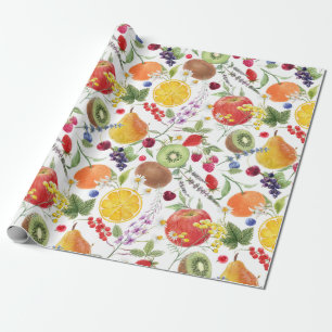 Färgämnet frukt och ört Mönster Presentpapper
