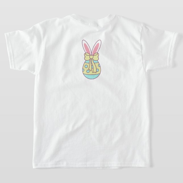 Färgämnet Glad påsk Bunny & Eggs Unisex T Shirt (Laydown baksida )