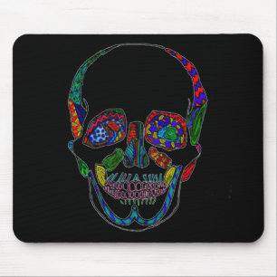 Färgämnet Hand plockade Sugar Skull Mosaic Musmatta
