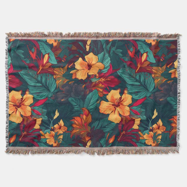 Färgämnet Hibiscus, Blommigt för Grönt av Gultens  Filt (Framsidan)