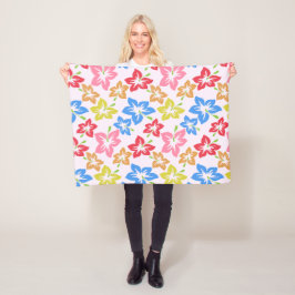 Färgämnet Hibiscus, Mönster från blommor Fleecefilt