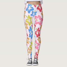 Färgämnet Hibiscus, Mönster från blommor Leggings