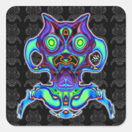 Färgämnet idol v1.1 fyrkantigt klistermärke