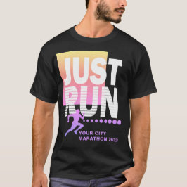 Färgämnet just Springa Marathon Springer Track Täv T Shirt
