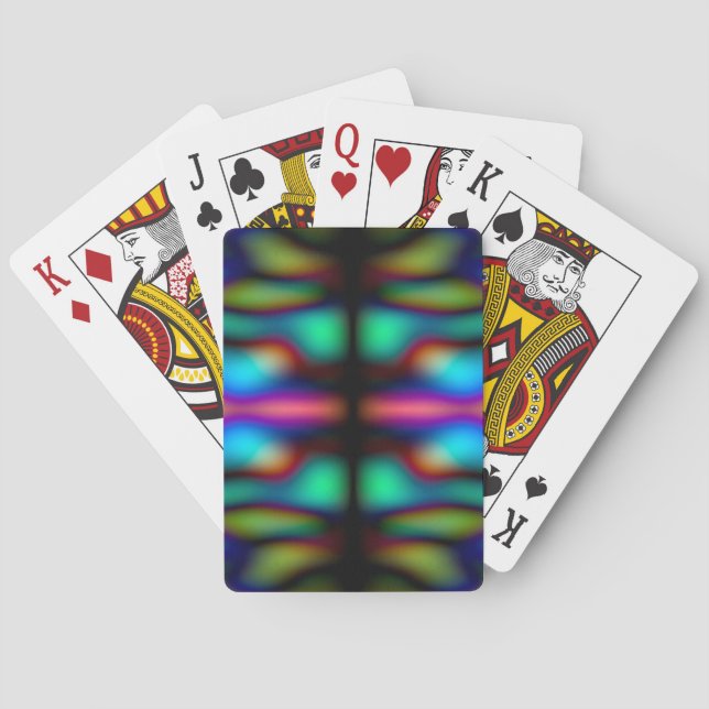 Färgämnet kaleidoskop mönster spelkort (Baksidan)