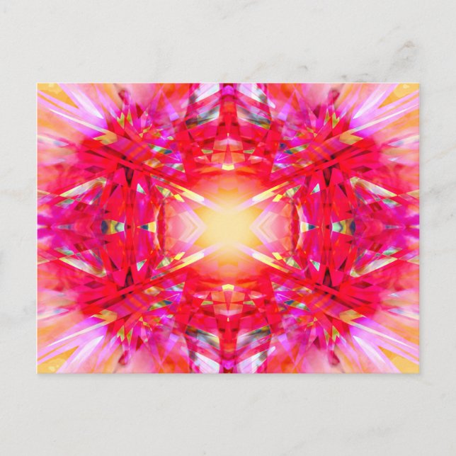 Färgämnet kaleidoskop mönster vykort (Framsida)