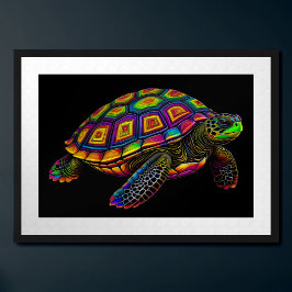 Färgämnet kalk Teckning Sea Turtle II Poster