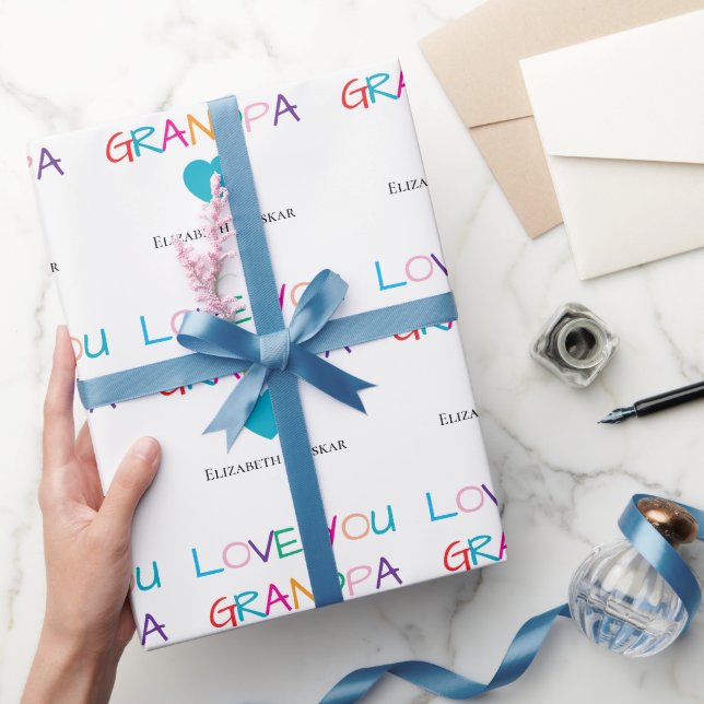 Färgämnet "Kärlek You Grandpa" - Roligt och hörsel Presentpapper (Gifting)