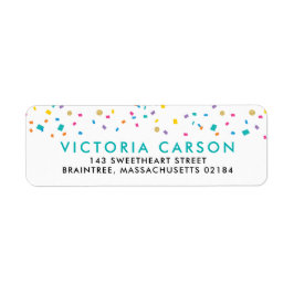 Färgämnet konfetti Firande Returadress Etikett