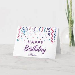 Färgämnet konfetti Grattis på födelsedagen Tack Kort