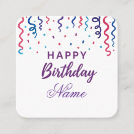 Färgämnet konfetti Grattis på födelsedagen Tilläggskort