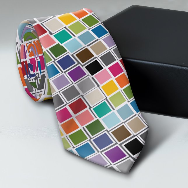 Färgämnet konfetti Rosa Lime Green Mönster Slips (Custom Tie)