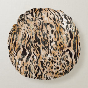 Färgämnet leopard Meter Textile Mönster Rund Kudde