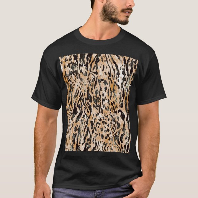 Färgämnet leopard Meter Textile Mönster T Shirt (Framsida)