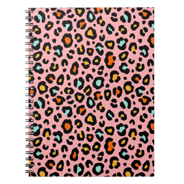 Färgämnet leopard: Mode Vintage Mönster Anteckningsbok (Framsidan)