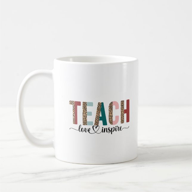 Färgämnet leopard-TEACH-offertutformning Kaffemugg (Vänster)