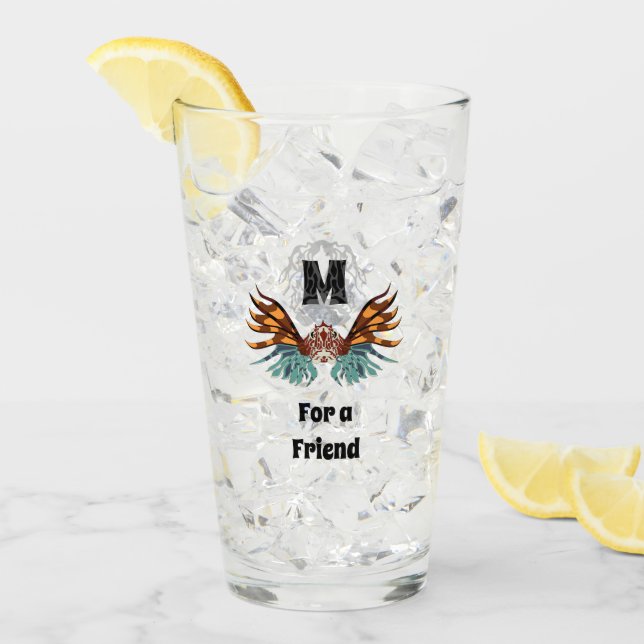 Färgämnet lionfiskmonogram glaskopp (Framsida Ice)