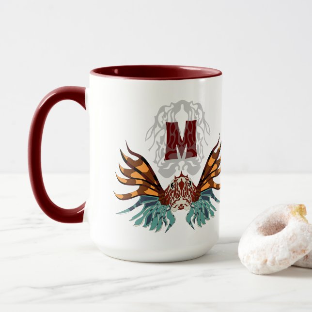Färgämnet lionfiskmonogram mugg (Med munk)
