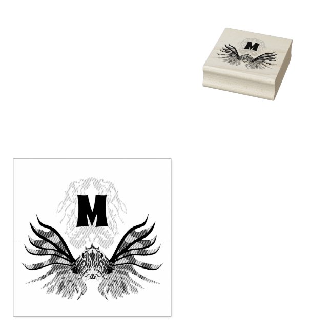 Färgämnet lionfiskmonogram stämpel (Stämplad)