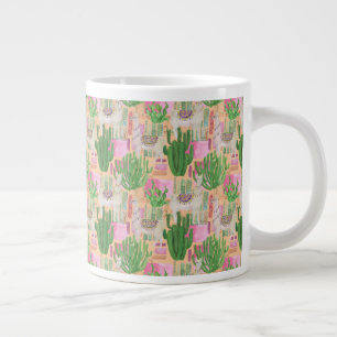 Färgämnet Llama Mönster Jumbo Mugg