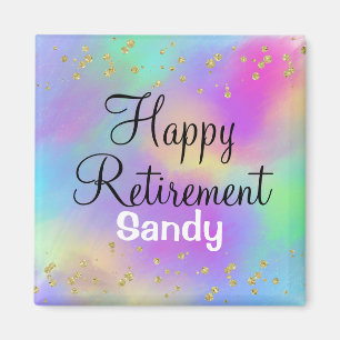 Färgämnet Lycklig Pension Unicorn Guld Glitter Magnet