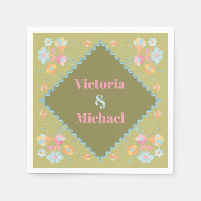 Färgämnet Mod broderier Pappersservett (Framsidan)