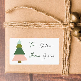 Färgämnet Modern Julgran till från etikett Fraktsedel