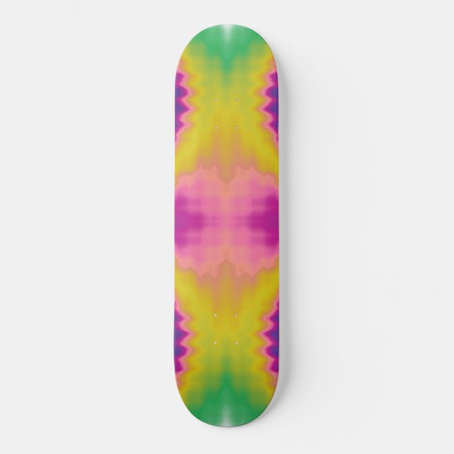 Färgämnet mönster roligt i funky mini skateboard bräda 18,5 cm (Framsida)