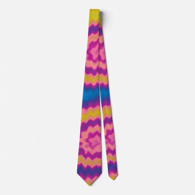 Färgämnet mönster slips funky retro tike dye tie (Framsida)