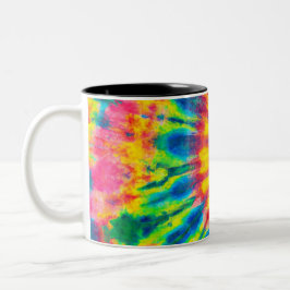 Färgämnet Mönster Tie-dye Hippie Två-Tonad Mugg