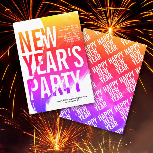 Färgämnet Nyårsafton party Inbjudningar