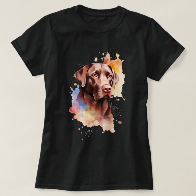 Färgämnet och färgämnet kute Chocolate Labrador Re T Shirt (Design framsida)