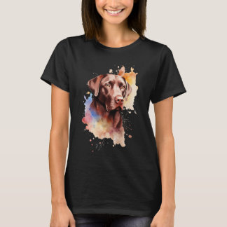 Färgämnet och färgämnet kute Chocolate Labrador Re T Shirt