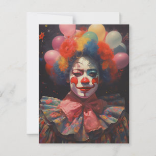 Färgämnet och Lycklig clown Vykort