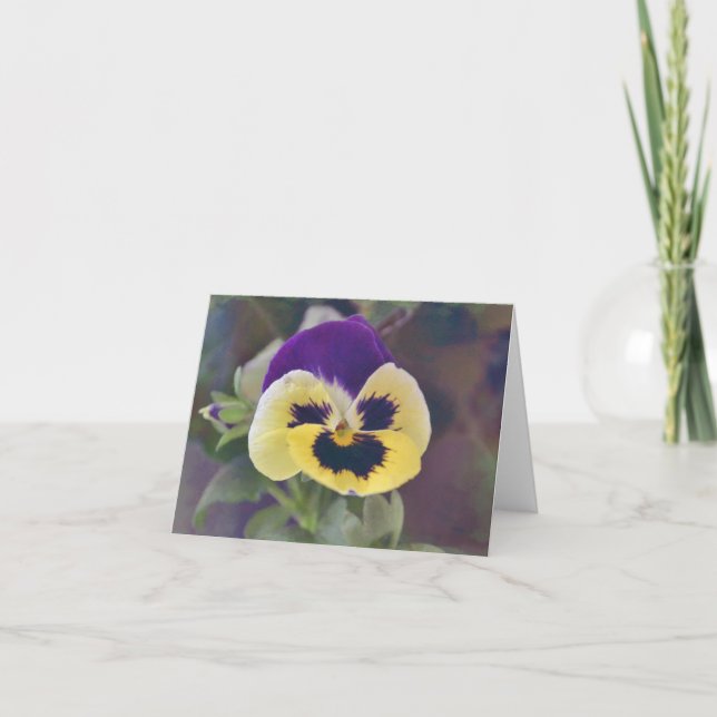 Färgämnet Pansy Flower från Gertie's Garden Kort (Framsida)